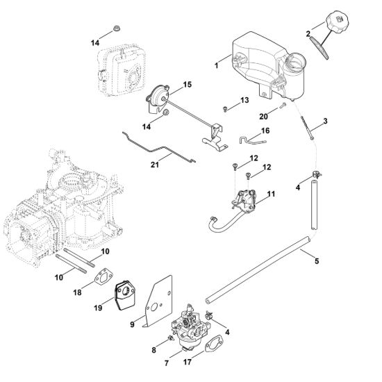 Picture of G - Carburatore, condotto carburante HD775 (HD775-3026)